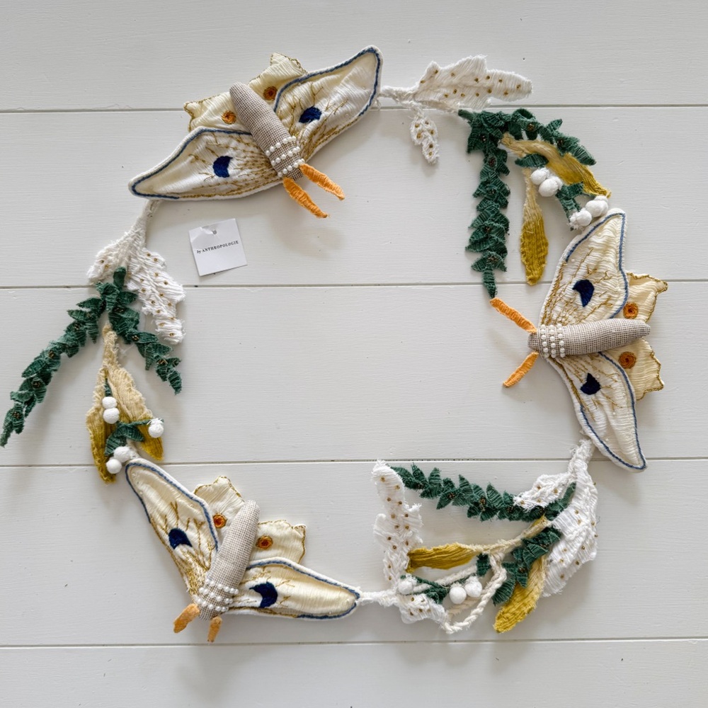 Anthropologie Luna Moth Wreath